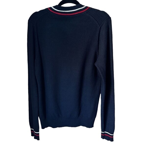 BOSS HUGO Boss Men’s V-neck Lightweight Navy Sweater Small  - Picture 3 of 15